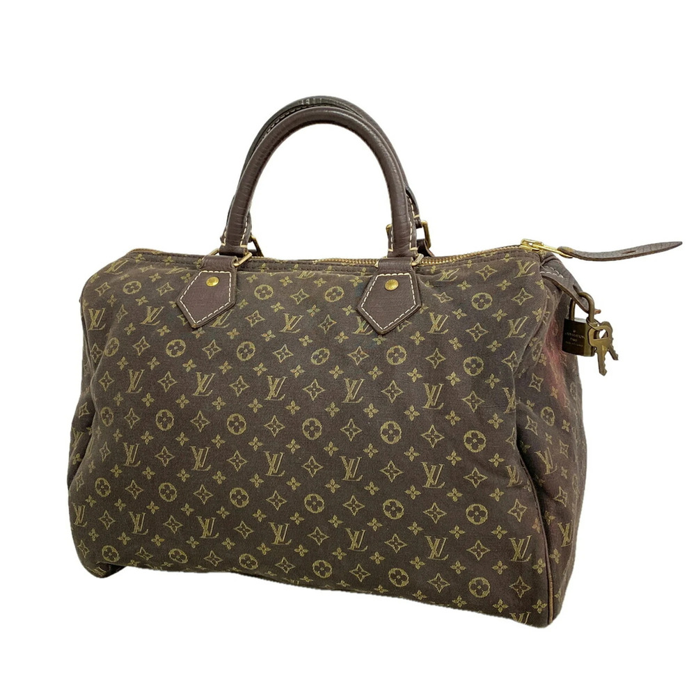Louis Vuitton Monogram Mini Lin Speedy 30 Handbag M95224 Ebene Women's OP024283